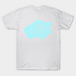 Sky Blue watercolor clouds art T-Shirt